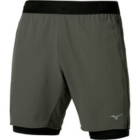 Mizuno pantalón corto fitness hombre Core 7.5 Inches 2in1 Short vista frontal