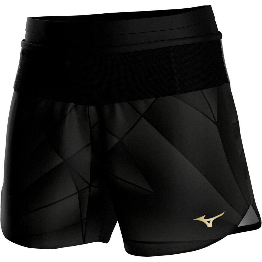 Mizuno pantalón running mujer Active Graphic Multi Pocket 4 Inches Short vista frontal