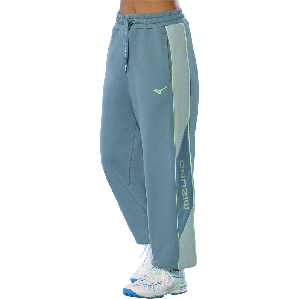 Mizuno pantalones y mallas largas fitness mujer Athletics Mizuno Sweat pant(W) vista frontal
