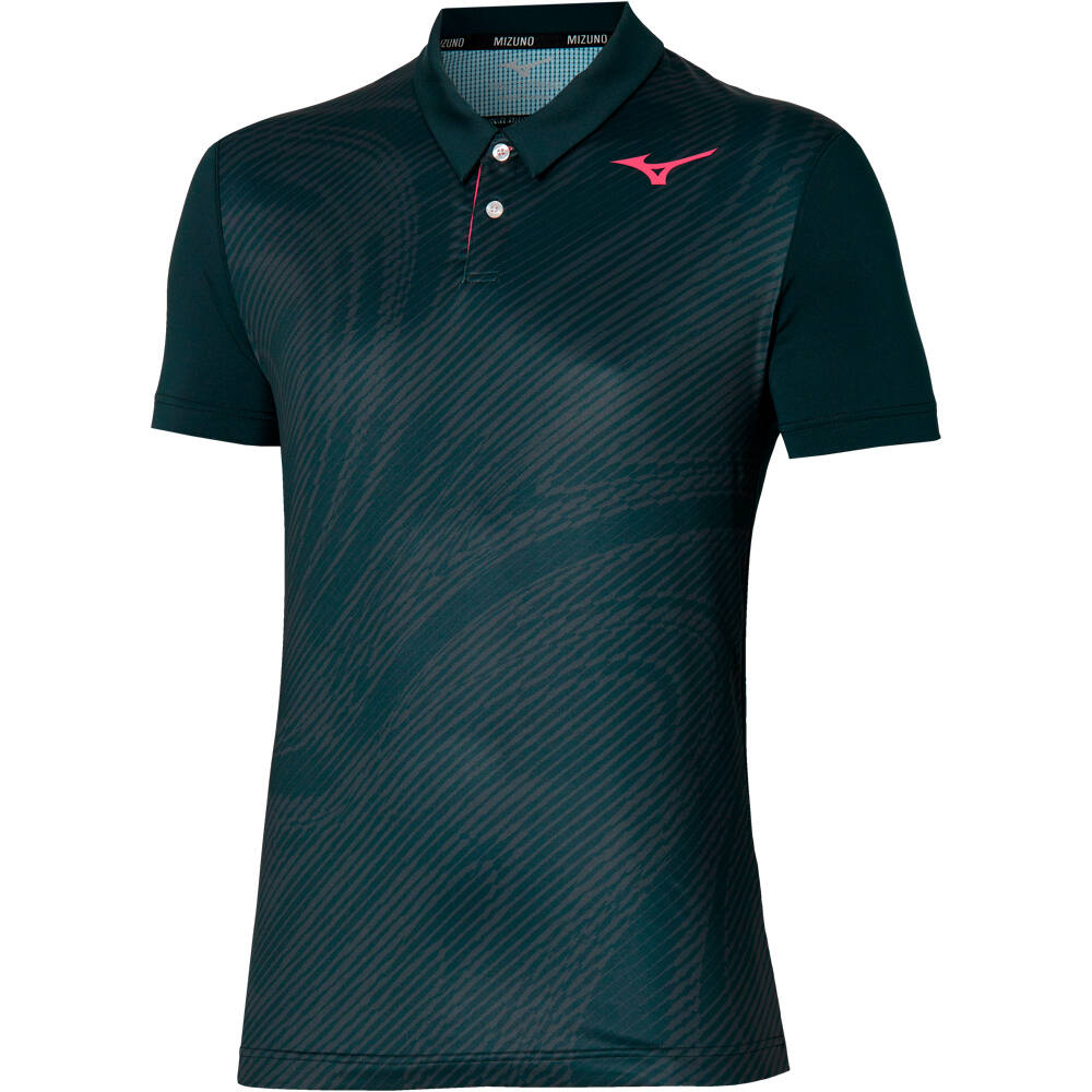 Mizuno polo tenis manga corta hombre Charge Shadow Polo vista frontal