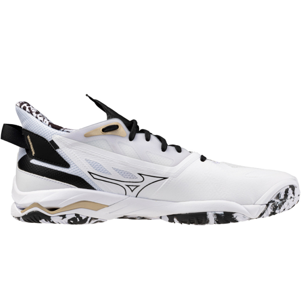 Mizuno zapatilla indoor hombre WAVE MIRAGE 5 KAKIZOME lateral interior