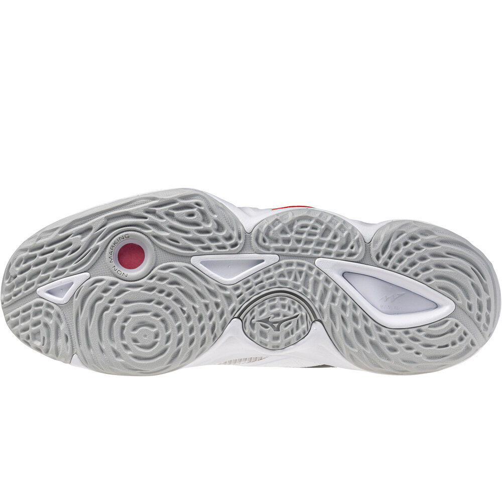 Mizuno zapatilla indoor hombre WAVE MOMENTUM ELITE MID vista trasera