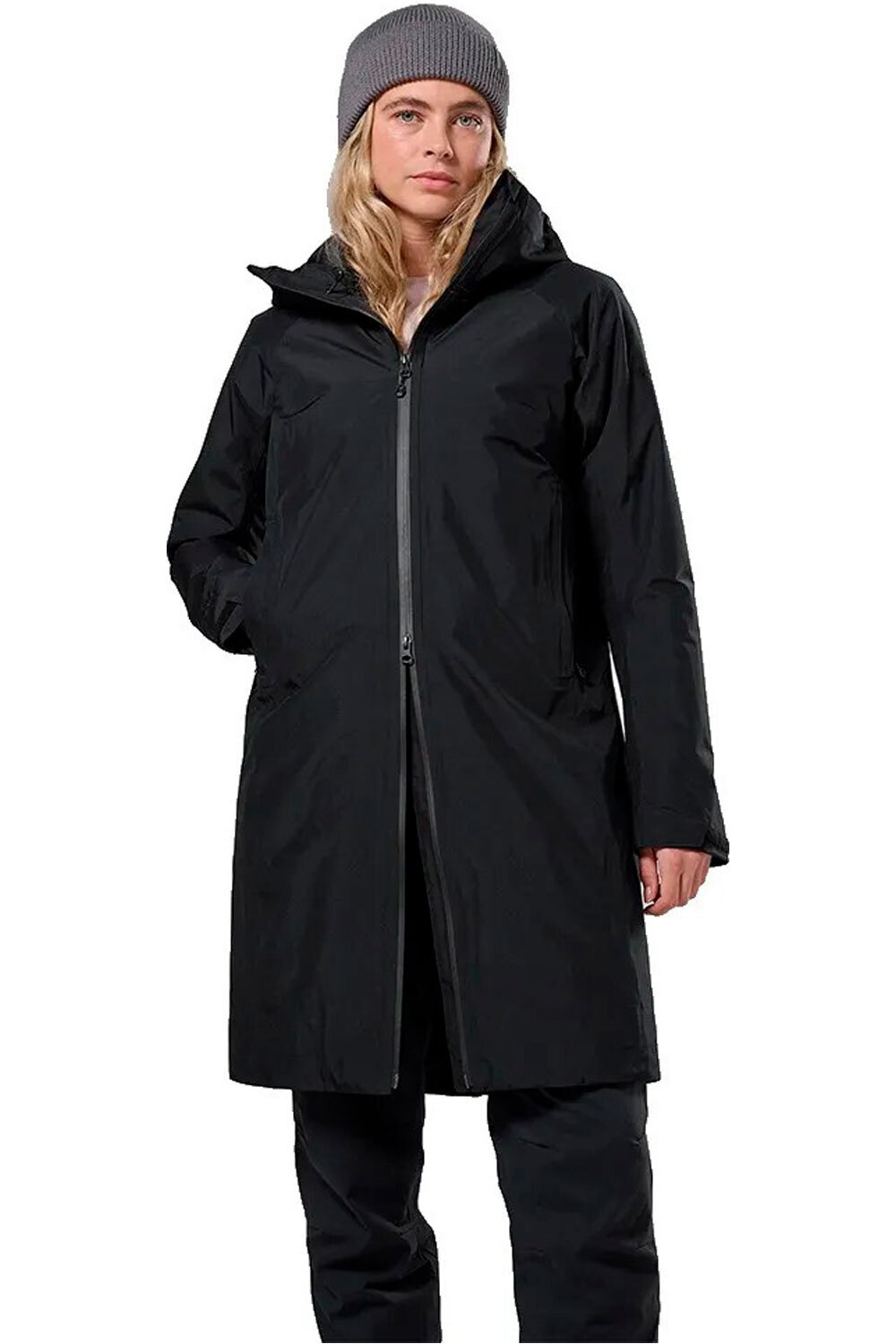 Montane chaqueta impermeable insulada mujer F SPIRIT LONG INS JKT vista frontal