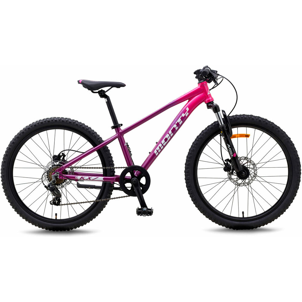 Monty bicicleta niño KIDS KX7D 24 7V SUS DIS/HIDR vista frontal