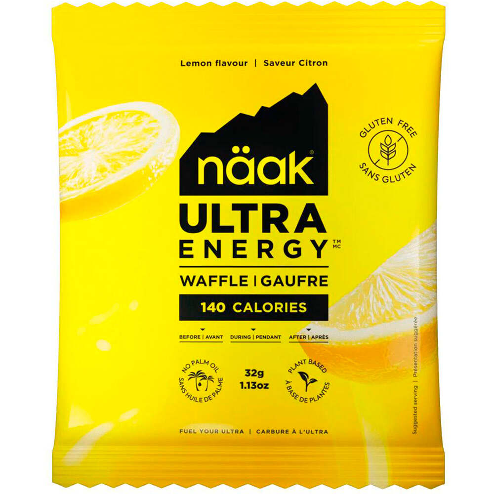 Näak Cookies Ultra Energy Waffle  Lemon (12 x 32g) vista frontal