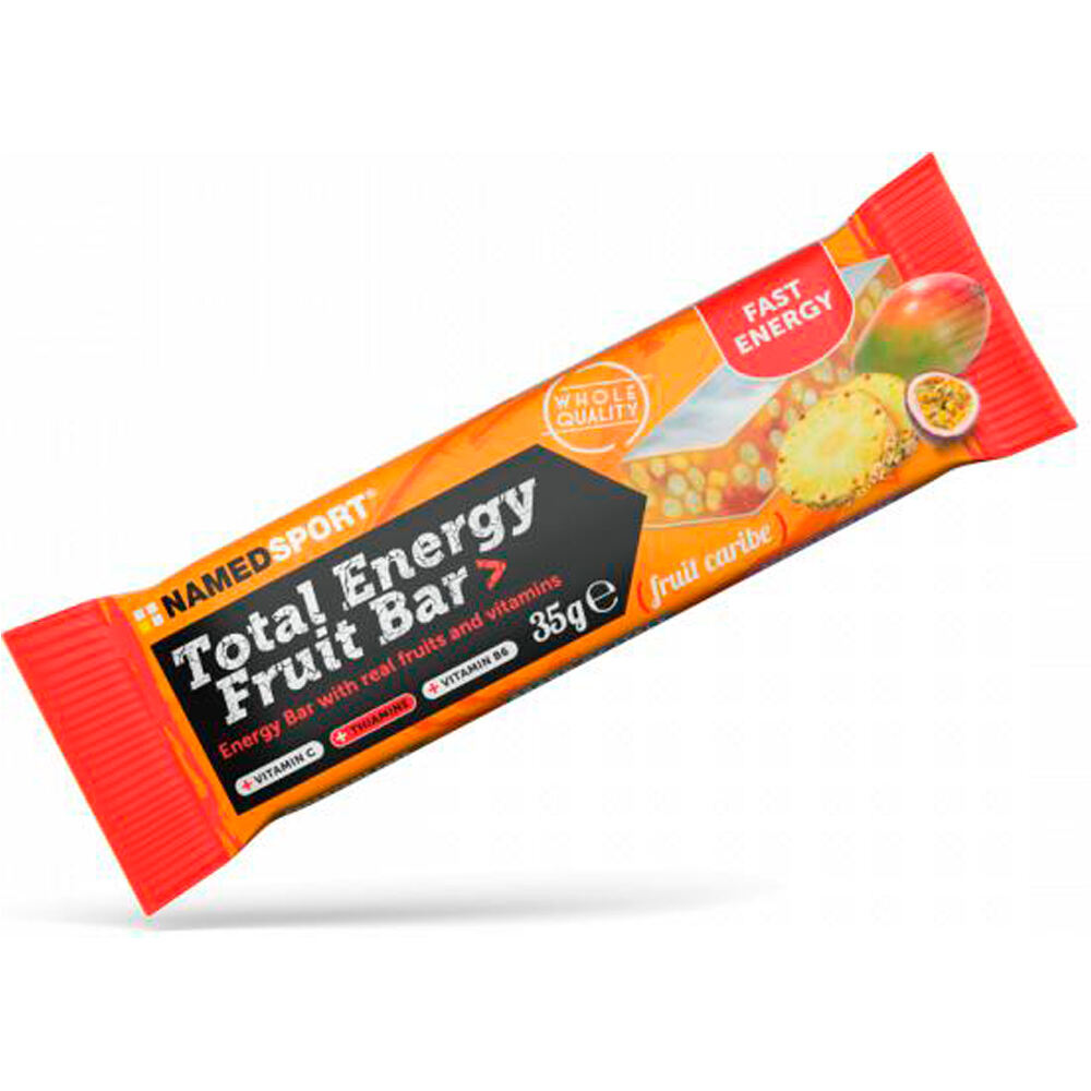 Named barritas energéticas CAJA Barra Named Tot Energy Fruit Bar Frt Caribe 25x35g vista frontal