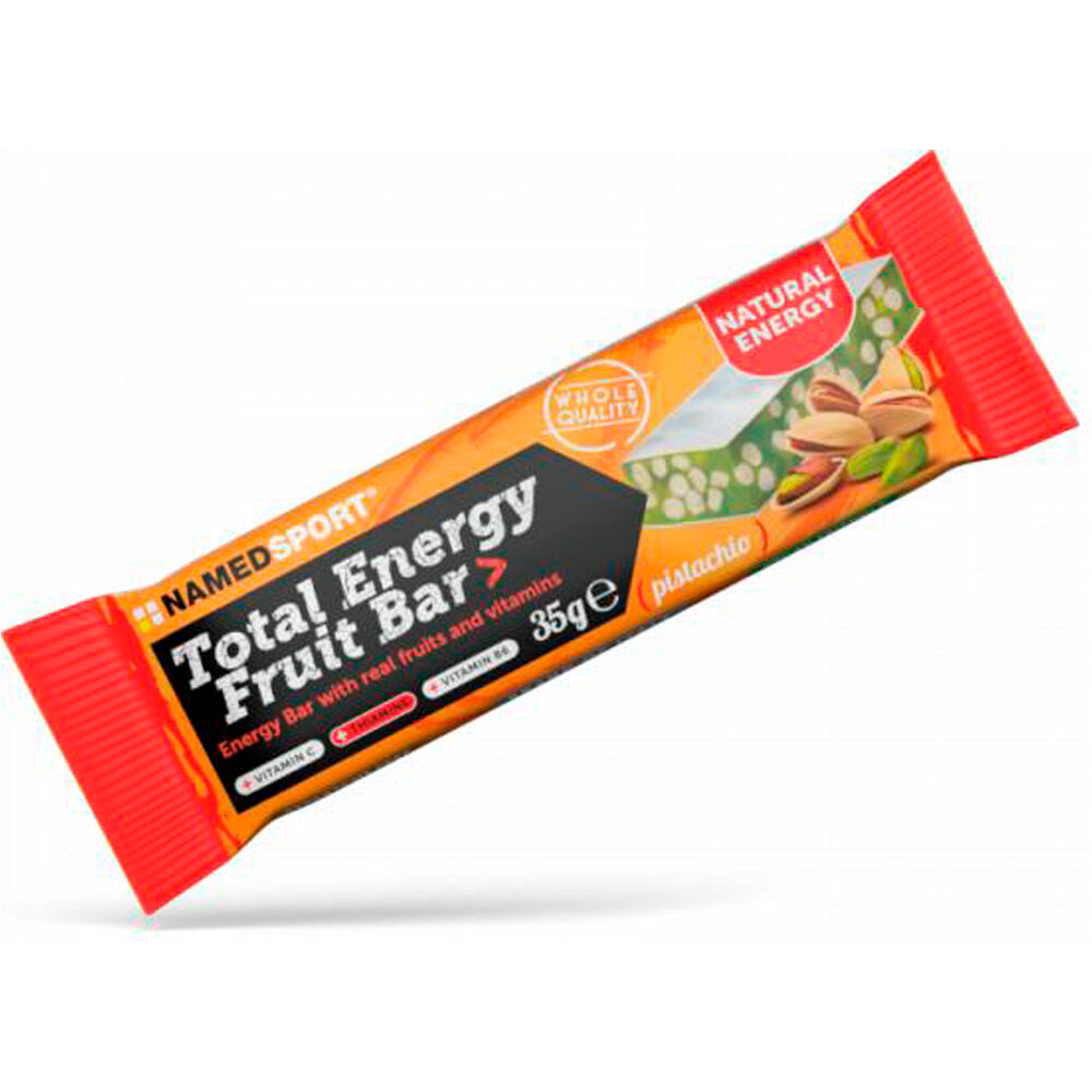 Named barritas energéticas CAJA Barra Named Tot Energy Fruit Bar Pistachio 25x35g vista frontal