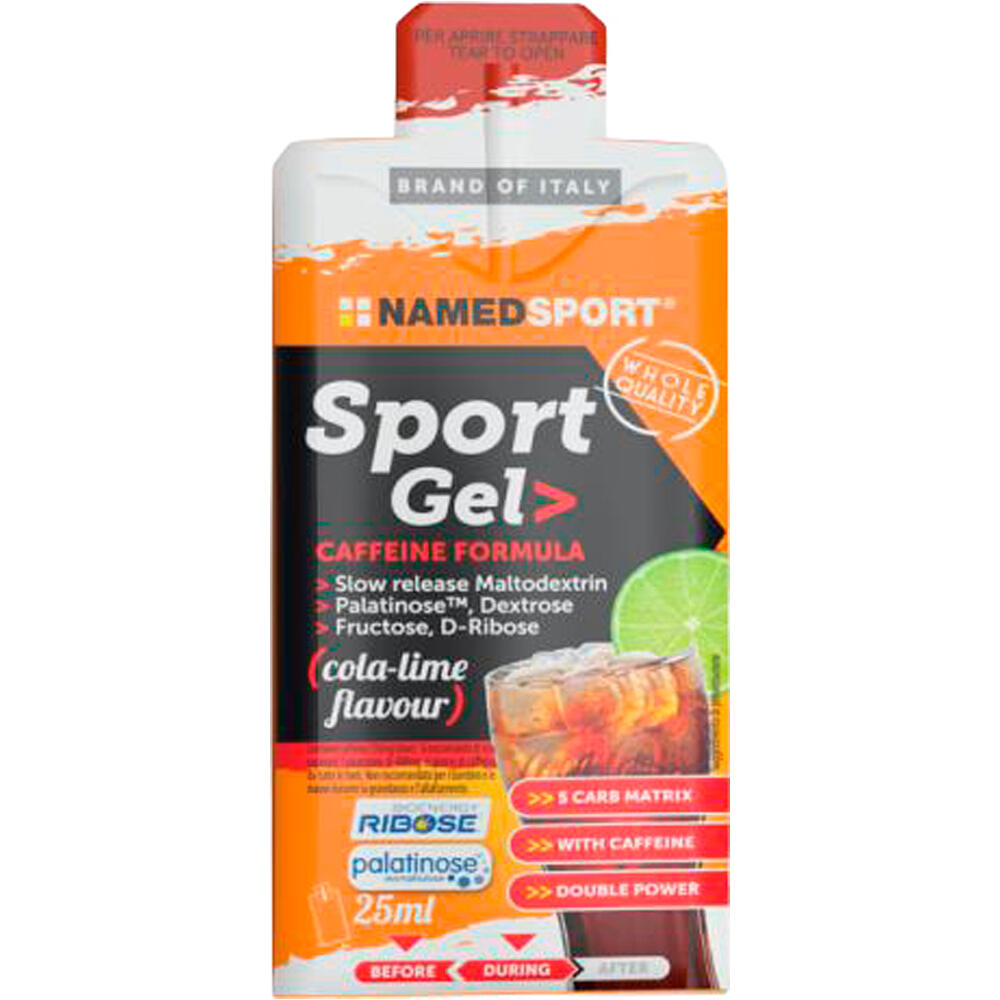 Named energía instantánea CAJA Gel Named Sport Gel Cola Lime 32x25ml vista frontal
