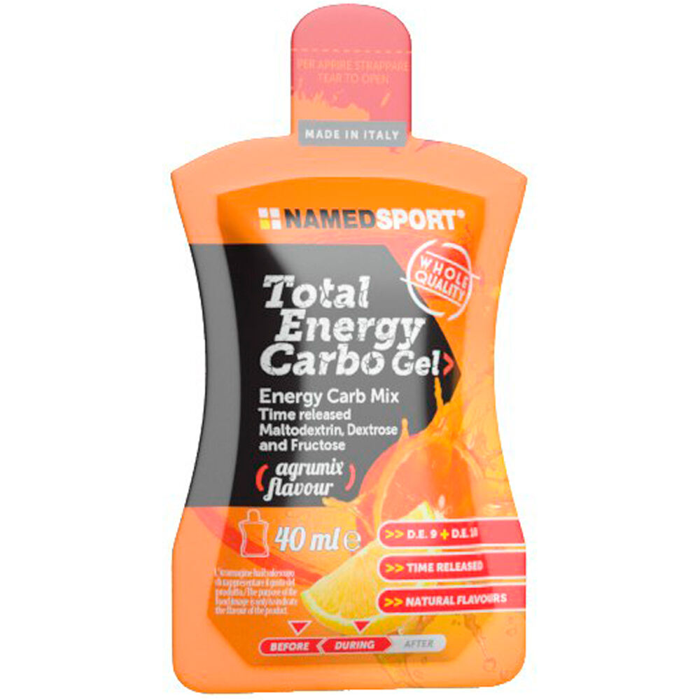 Named energía instantánea CAJA Gel Named Total Energy Carbo Gel Agrumix 24x40ml vista frontal