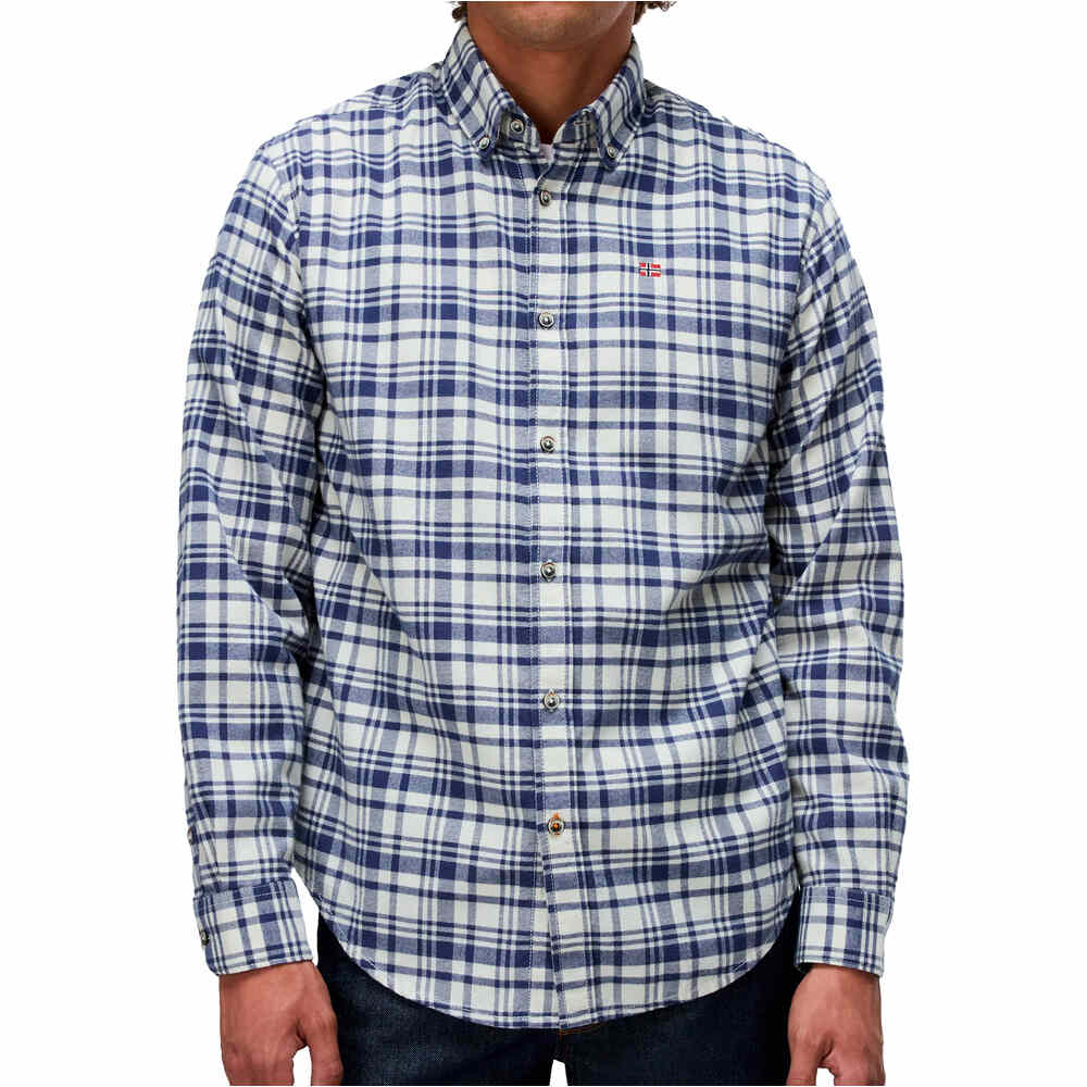 Napapijri camisa manga larga hombre G-TREKKING 3 vista frontal