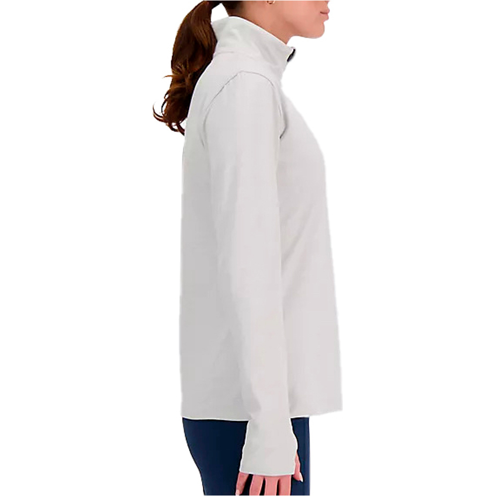 New Balance camisetas fitness mujer Sport Essentials Space Dye Quarter Zip vista detalle