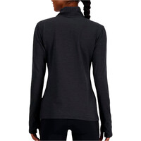 New Balance camisetas fitness mujer Sport Essentials Space Dye Quarter Zip vista trasera