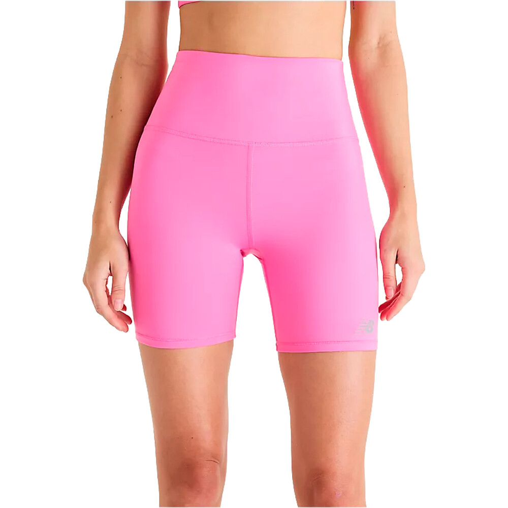 New Balance pantalones y mallas cortas fitness mujer NB Harmony High Rise Short 6 vista detalle