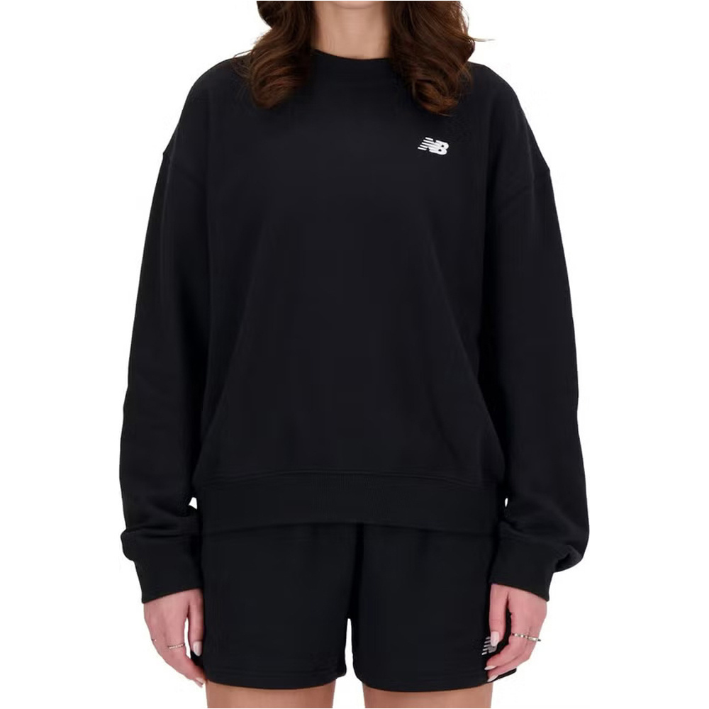 New Balance sudadera mujer Sport Essentials French Terry Crew vista frontal