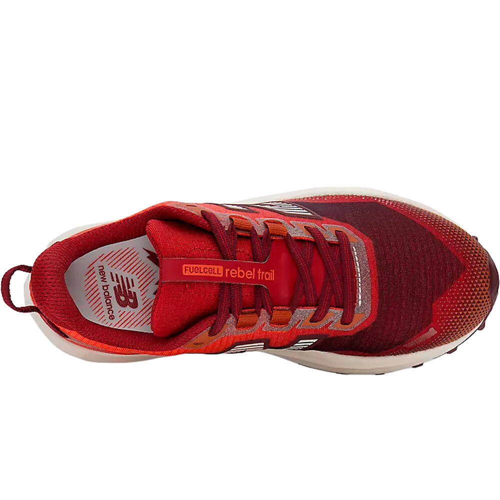 New Balance zapatillas trail mujer W FuelCell Rebel Trail vista superior