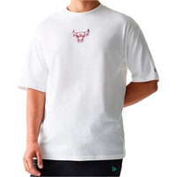 New Era camiseta baloncesto CHICAGO BULLS WHI vista frontal