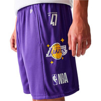 New Era pantalón baloncesto LOS ANGELES LAKERS MESH TRP vista detalle
