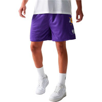 New Era pantalón baloncesto LOS ANGELES LAKERS MESH TRP vista frontal