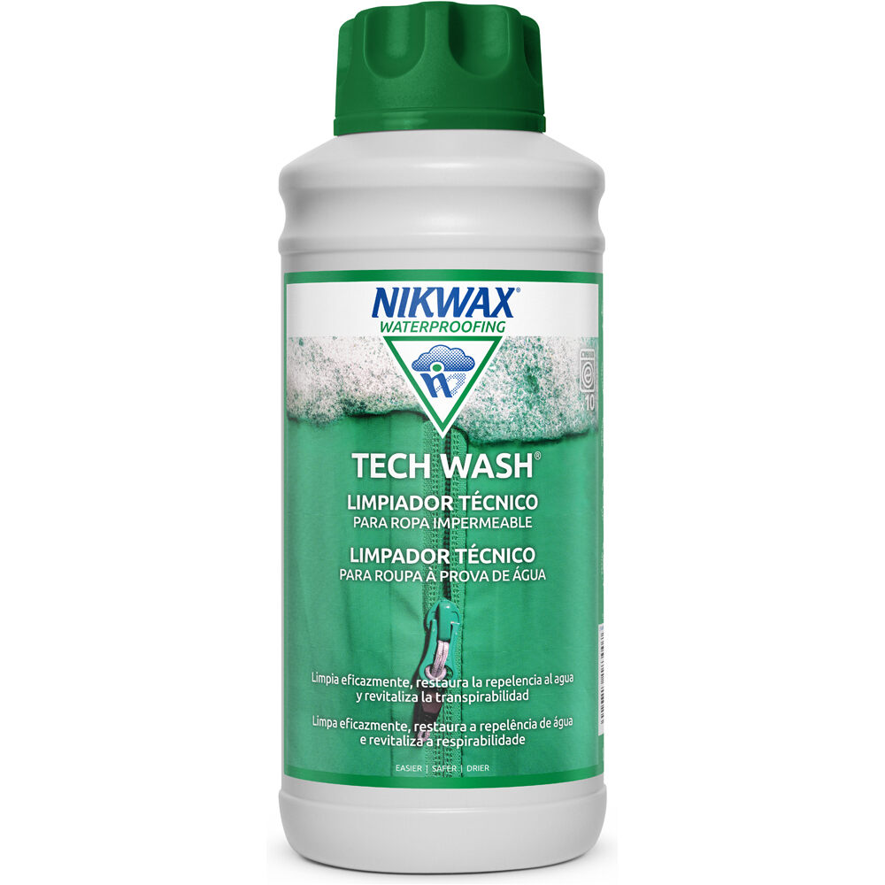 Nik Wax artículos limpieza montaña Tech Wash -1 litre vista frontal