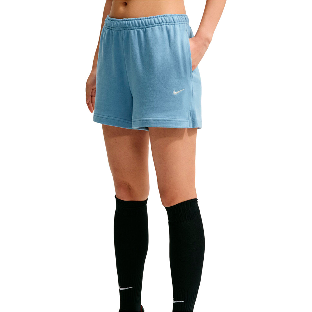 Nike bermuda mujer W NK STDO FLC LW MR STD 4 SHRT vista frontal