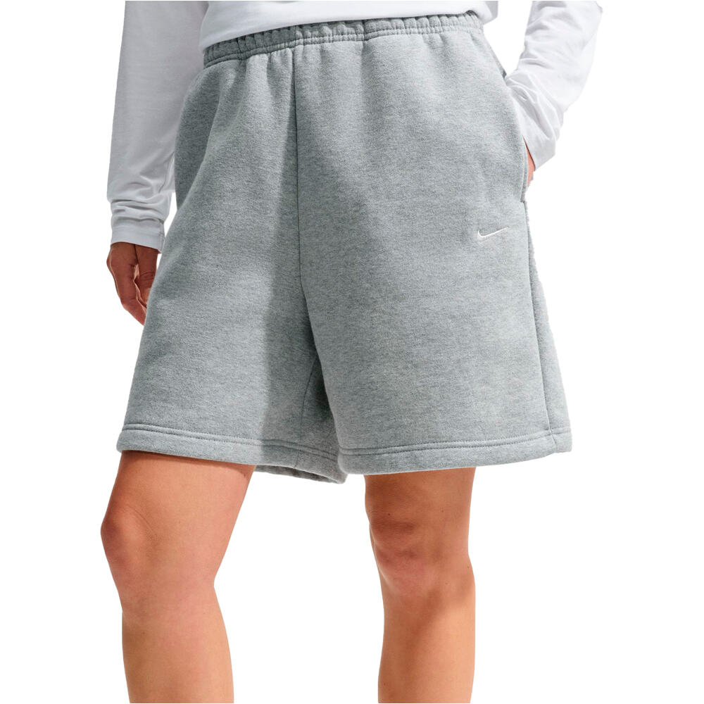Nike bermuda mujer W NK STDO FLC MW HR OS SHORT vista detalle