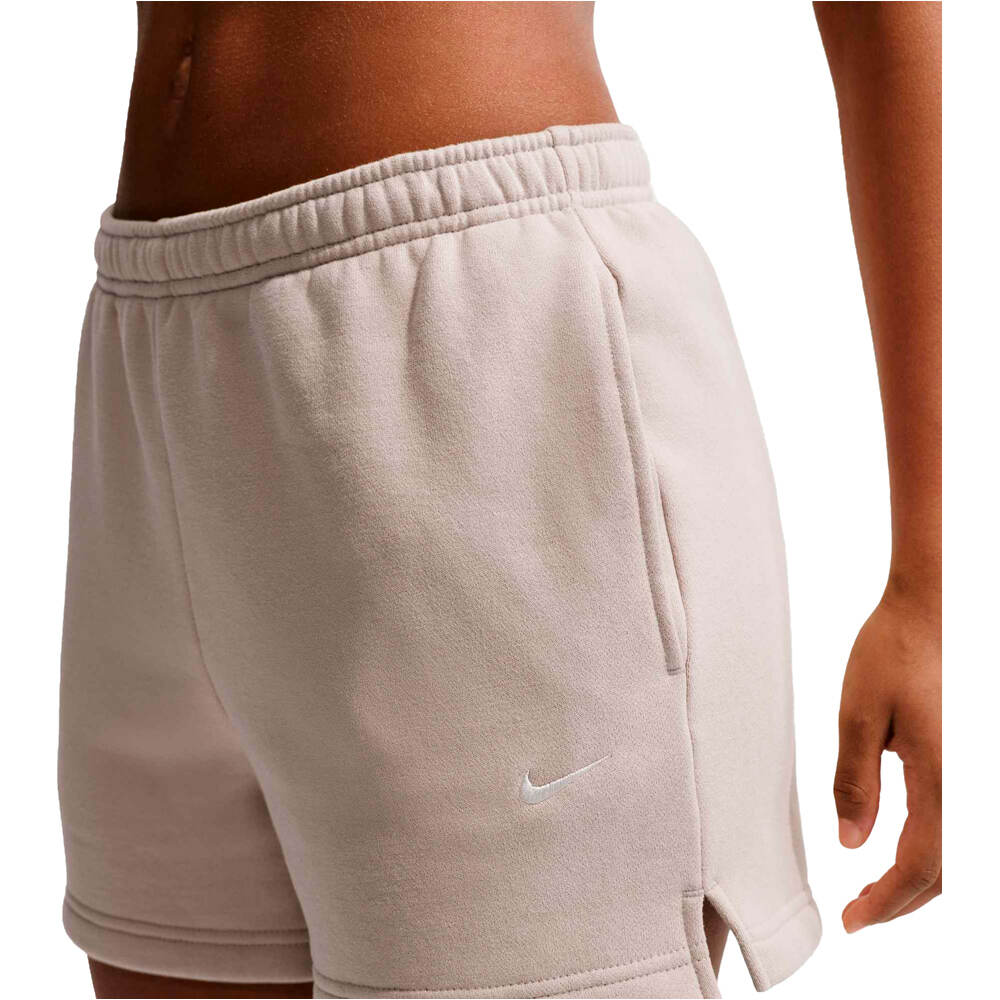 Nike bermuda mujer W NK STDO FLC MW MR STD 4 SHRT vista detalle