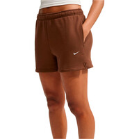 Nike bermuda mujer W NK STDO FLC MW MR STD 4 SHRT vista detalle