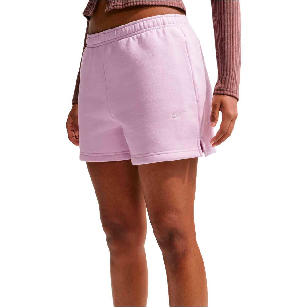 Nike bermuda mujer W NK STDO FLC MW MR STD 4 SHRT vista detalle