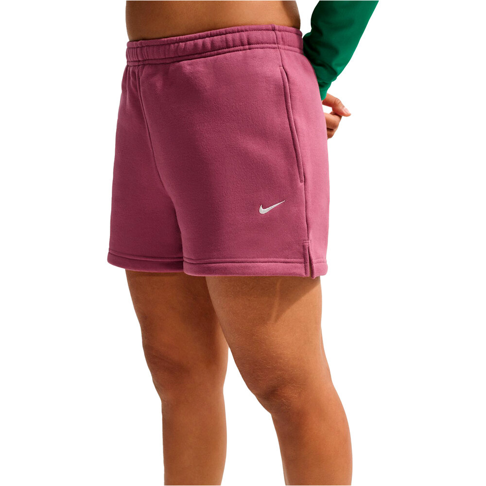 Nike bermuda mujer W NK STDO FLC MW MR STD 4 SHRT vista detalle