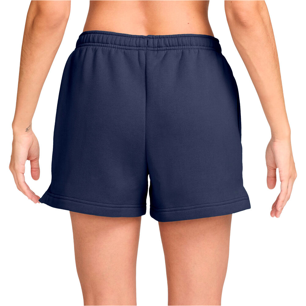 Nike bermuda mujer W NK STDO FLC MW MR STD 4 SHRT vista trasera