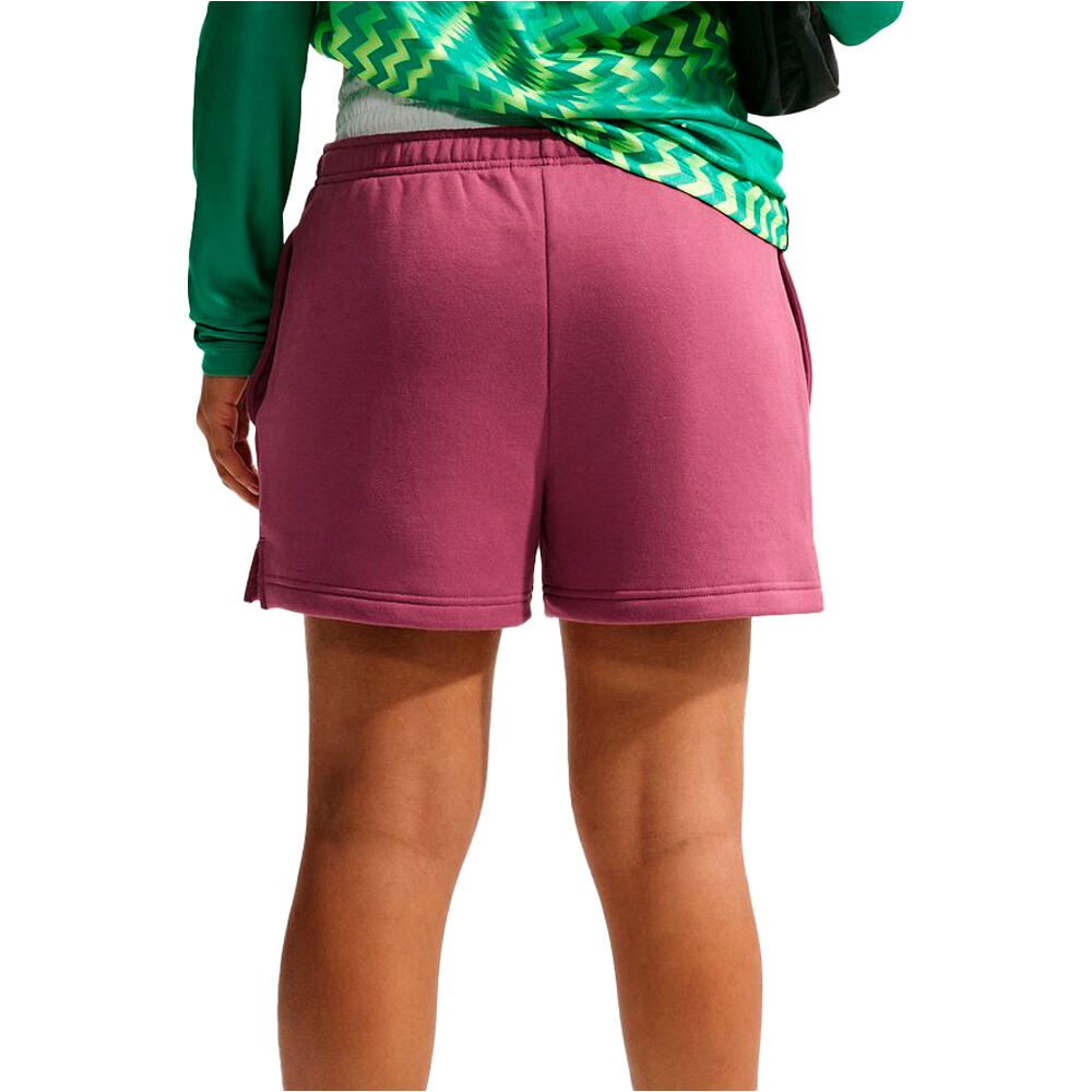 Nike bermuda mujer W NK STDO FLC MW MR STD 4 SHRT vista trasera