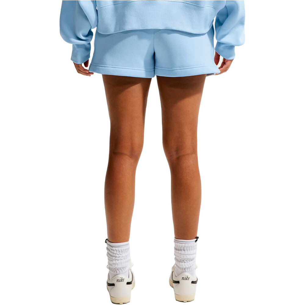 Nike bermuda mujer W NSW PHNX FLC MR STD 4IN SHRT vista trasera