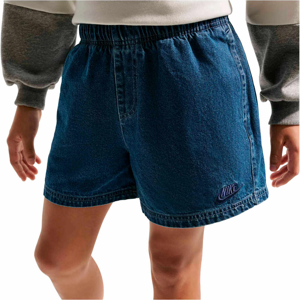 Nike bermuda niña K NSW DENIM SHORT vista frontal