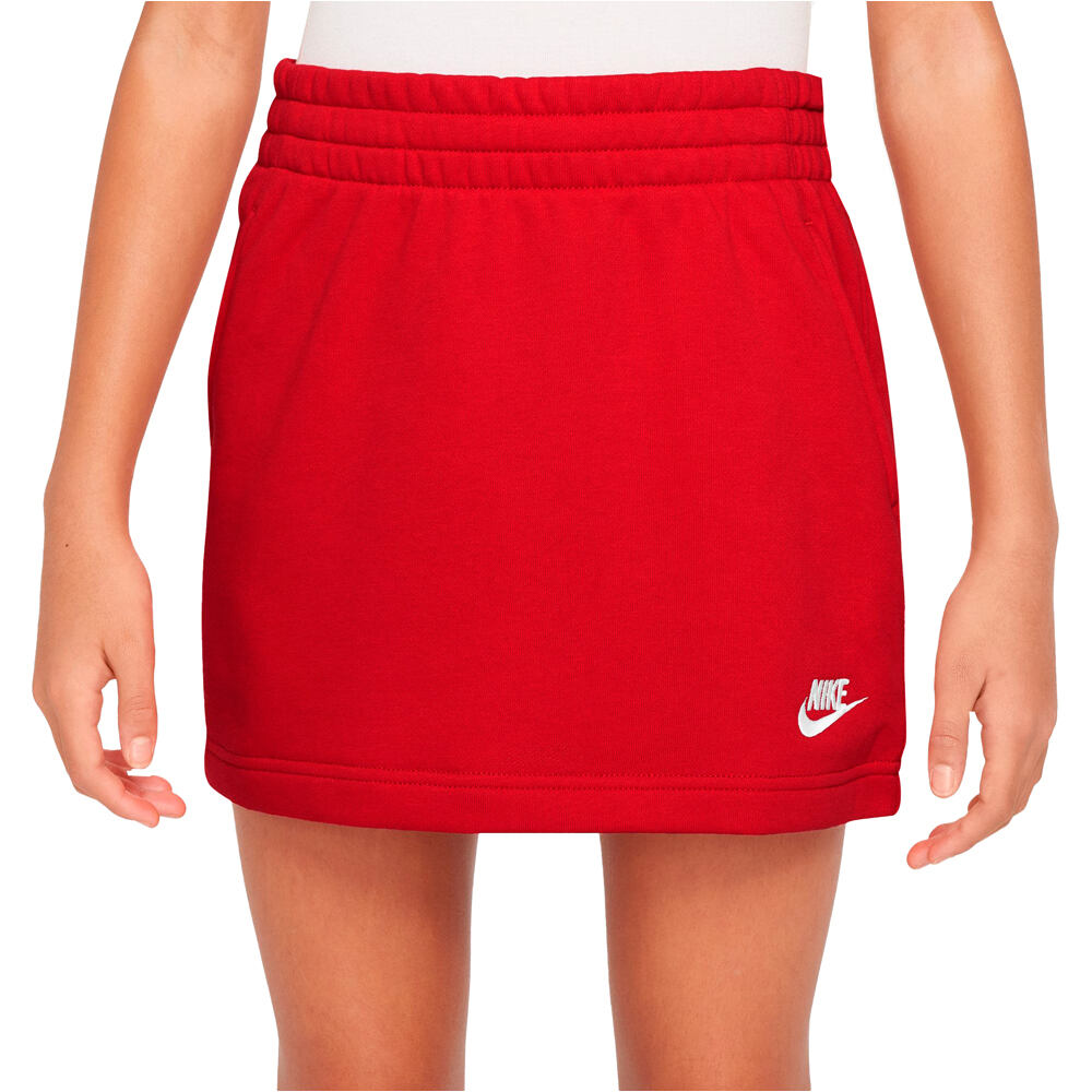 Nike bermuda niño G NSW CLUB FT SKIRT LBR vista frontal