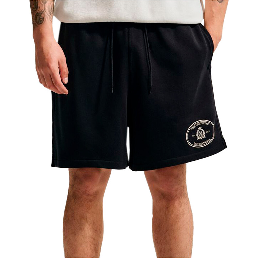 Nike bermudas hombre M NK CLUB FT FLOW SHORT NCC vista frontal