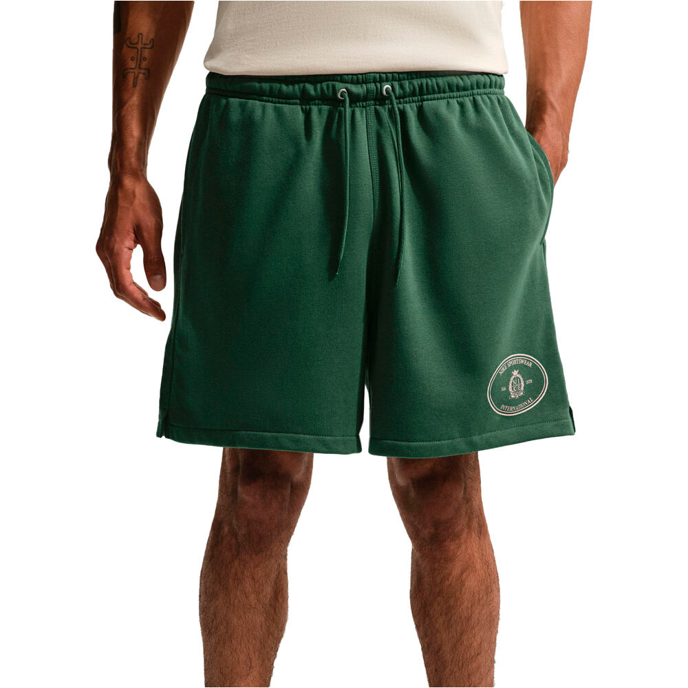 Nike bermudas hombre M NK CLUB FT FLOW SHORT NCC vista frontal