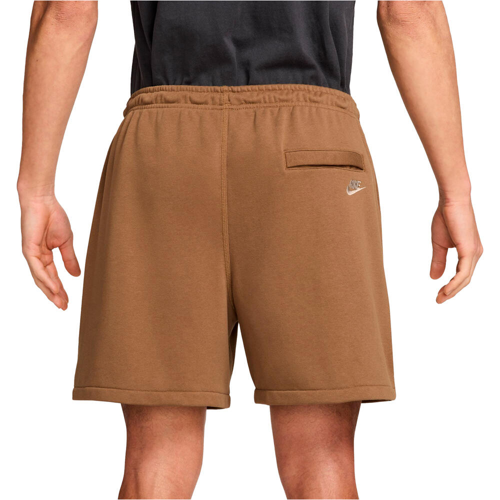 Nike bermudas hombre M NK CLUB FT FLOW SHORT NCC vista trasera