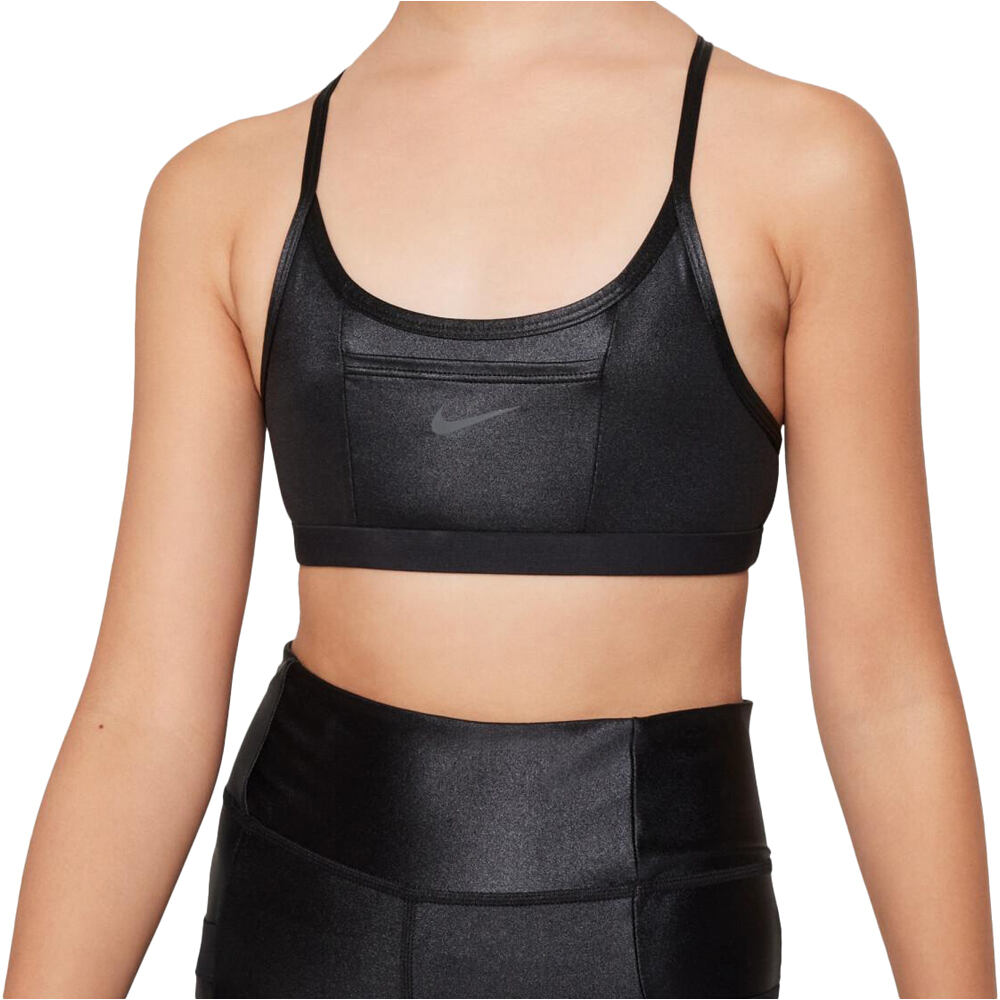 Nike body running niño G NK INDY FM NVLTY BRA vista frontal