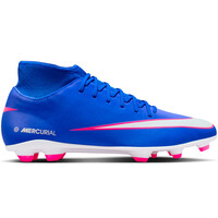 Nike botas de futbol cesped artificial MERCURIAL SUPERFLY 10 CLUB FG/MG AZ lateral exterior