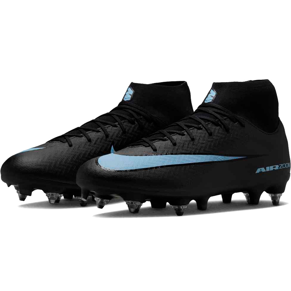 Nike botas de futbol cesped natural ZM SUPERFLY 10 ACAD SG-PRO AC lateral interior