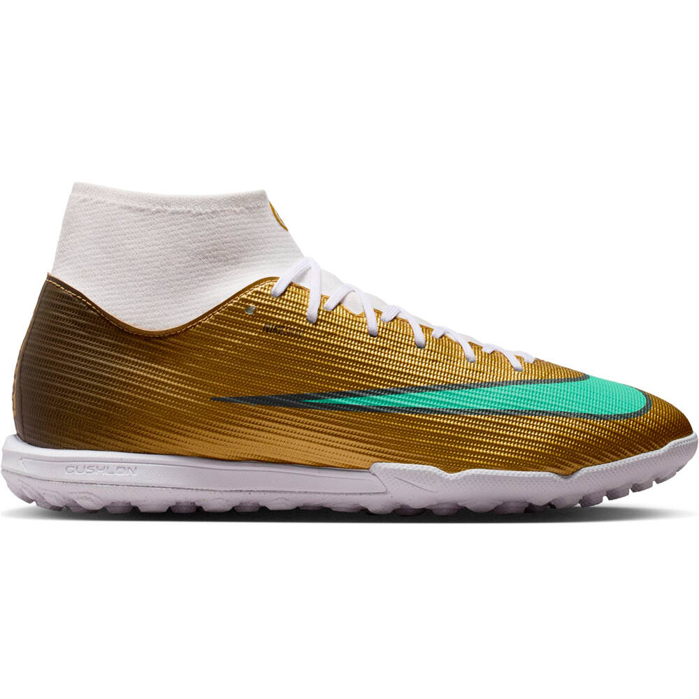 Nike botas de futbol multitaco y terreno duro SUPERFLY 11 ACADEMY TF KM lateral exterior