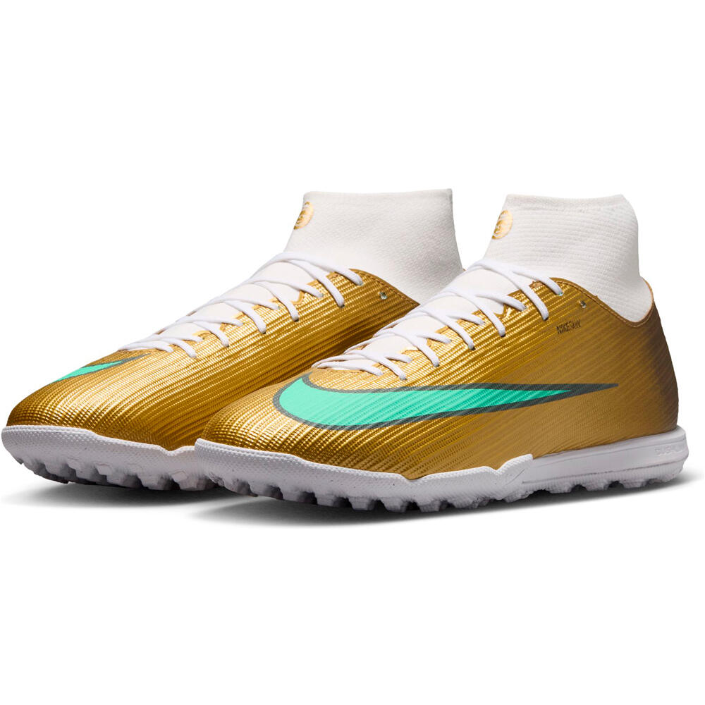 Nike botas de futbol multitaco y terreno duro SUPERFLY 11 ACADEMY TF KM lateral interior