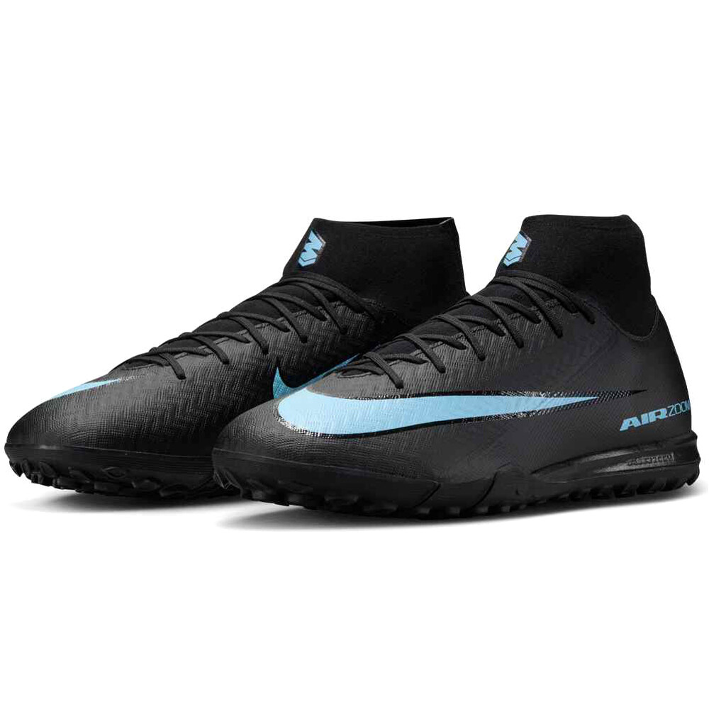 Nike botas de futbol multitaco y terreno duro ZM SUPERFLY 10 ACADEMY TF lateral interior