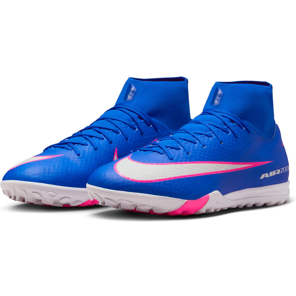 Nike botas de futbol multitaco y terreno duro ZM SUPERFLY 10 ACADEMY TF lateral interior