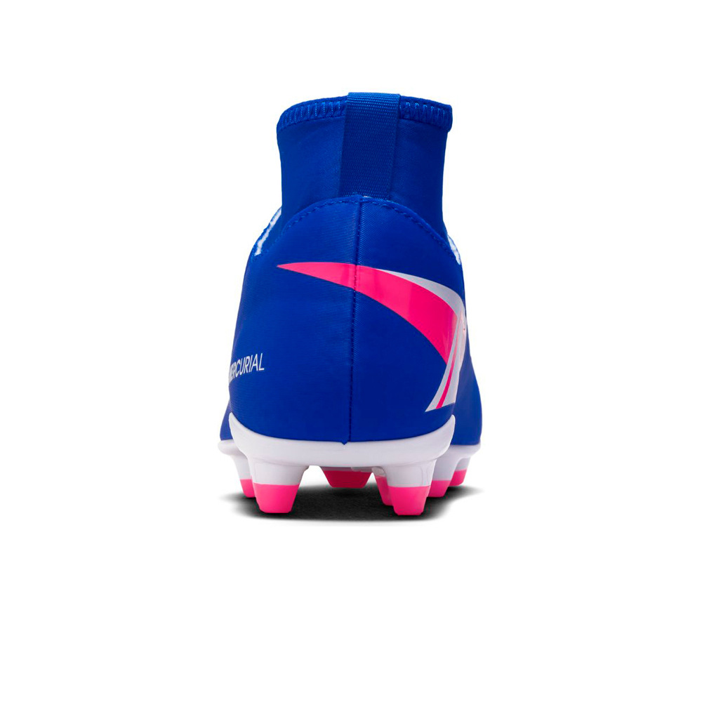 Nike botas de futbol niño cesped artificial JR MERCURIAL SUPERFLY 10 CLUB FG/MG AZ vista trasera