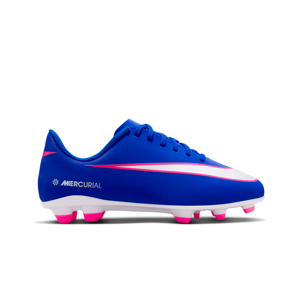 Nike botas de futbol niño cesped artificial JR MERCURIAL VAPOR 16 CLUB FG/MG AZ lateral exterior