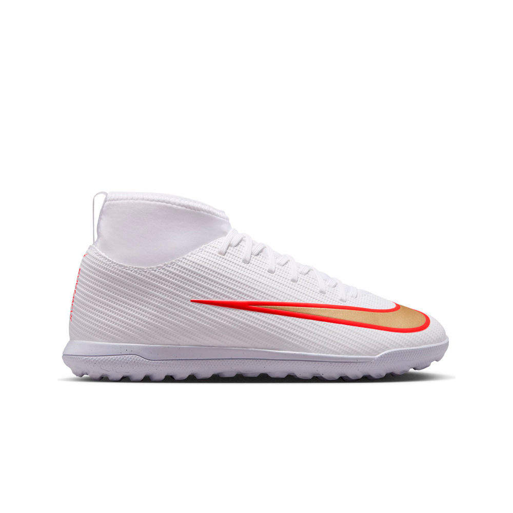 Nike botas de futbol niño multitaco y terreno duro JR MERCURIAL SUPERFLY 11 CLUB TF BLNE lateral exterior
