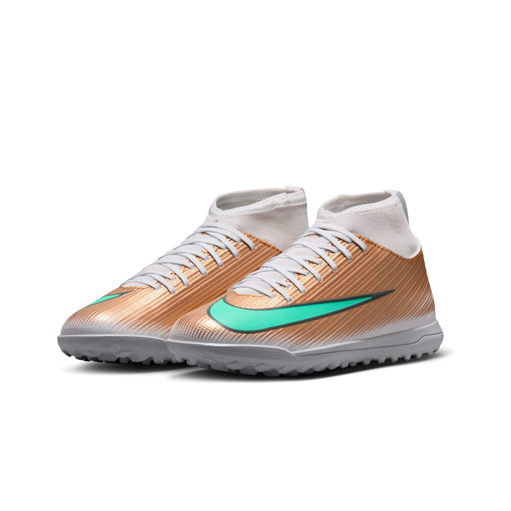 Nike botas de futbol niño multitaco y terreno duro JR MERCURIAL SUPERFLY 11 CLUB TF KM OR lateral interior
