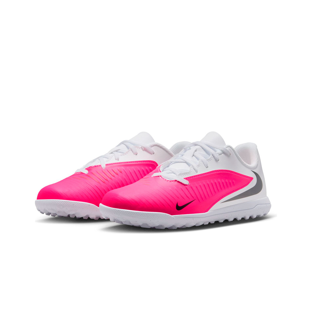 Nike botas de futbol niño multitaco y terreno duro JR PHANTOM 6 LOW CLUB TF T lateral interior