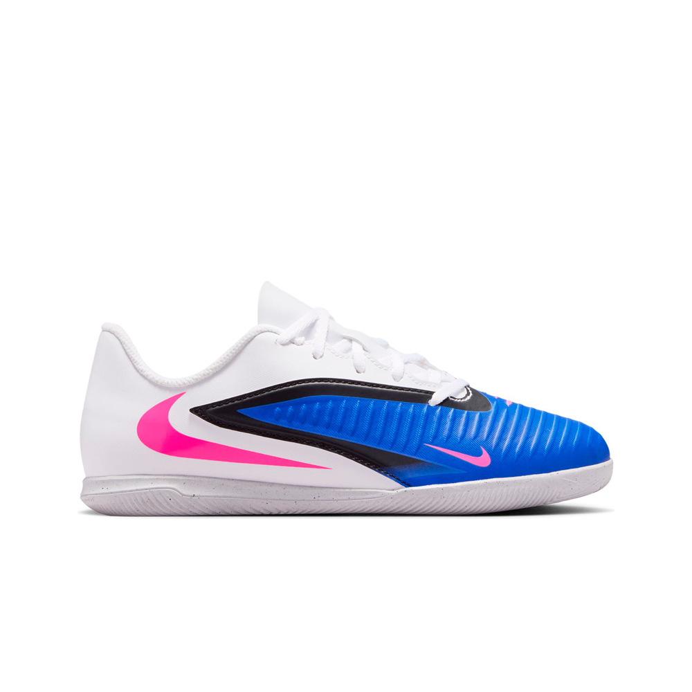 Nike botas fútbol sala niño JR PHANTOM 6 LOW CLUB IC AZ lateral exterior
